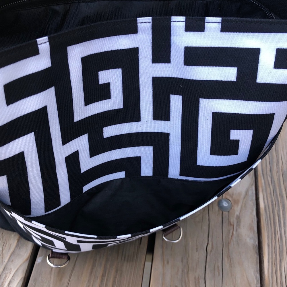 Black Geometric Backpack NWT - image 6